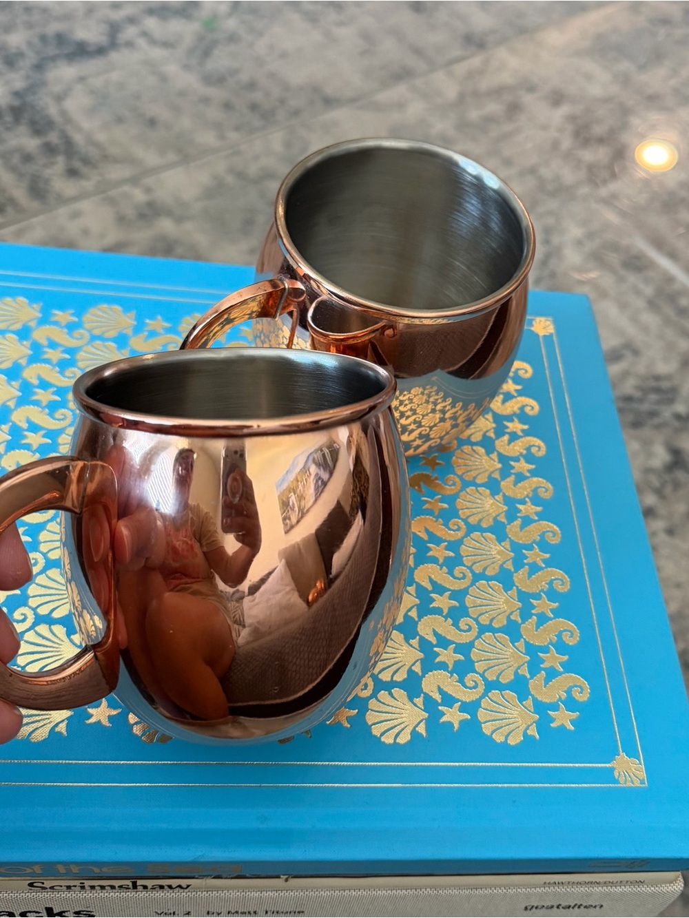 Threshold Stainless Steel Copper-Finish Moscow Mule Mugs | Set of 2